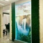 Озеленение мхом, пузырьковая панель